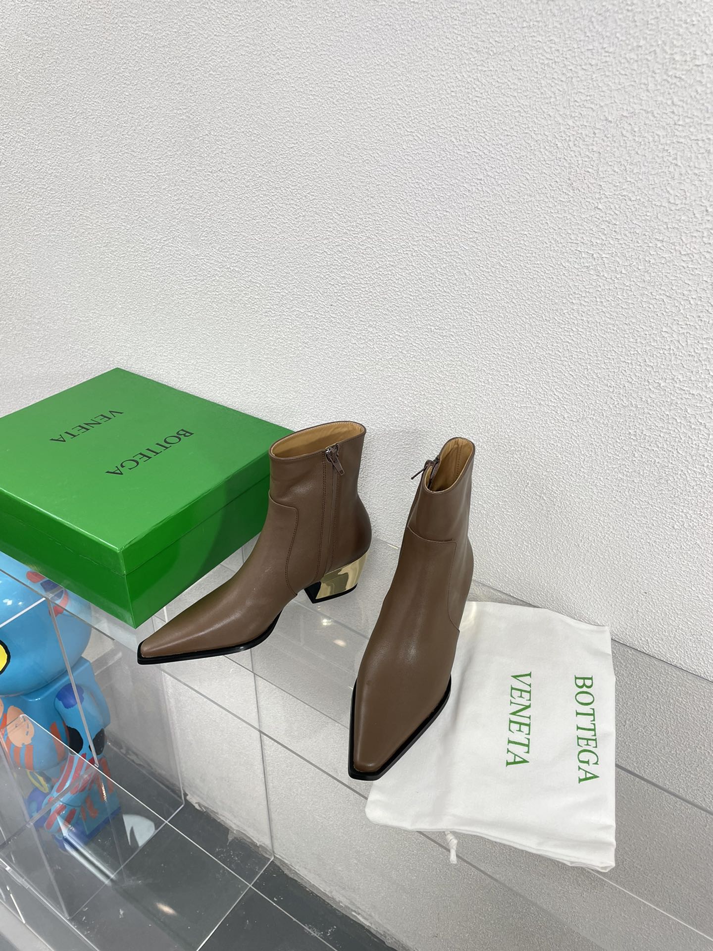 TEX ANKLE BOOT IN MEDIUM BROWN CALFSKIN
