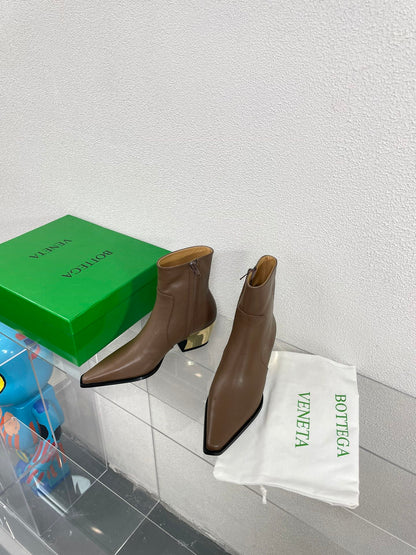 TEX ANKLE BOOT IN MEDIUM BROWN CALFSKIN