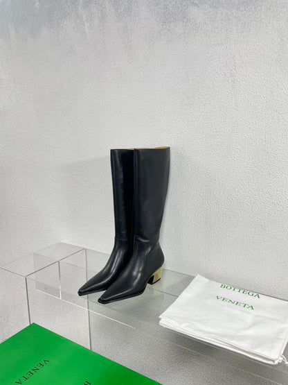TEX HIGH BOOT IN BLACK CALFSKIN