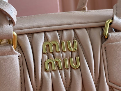 ARCADIE MATELASSÉ BAG 27 IN MISCHKA BEIGE LAMBSKIN