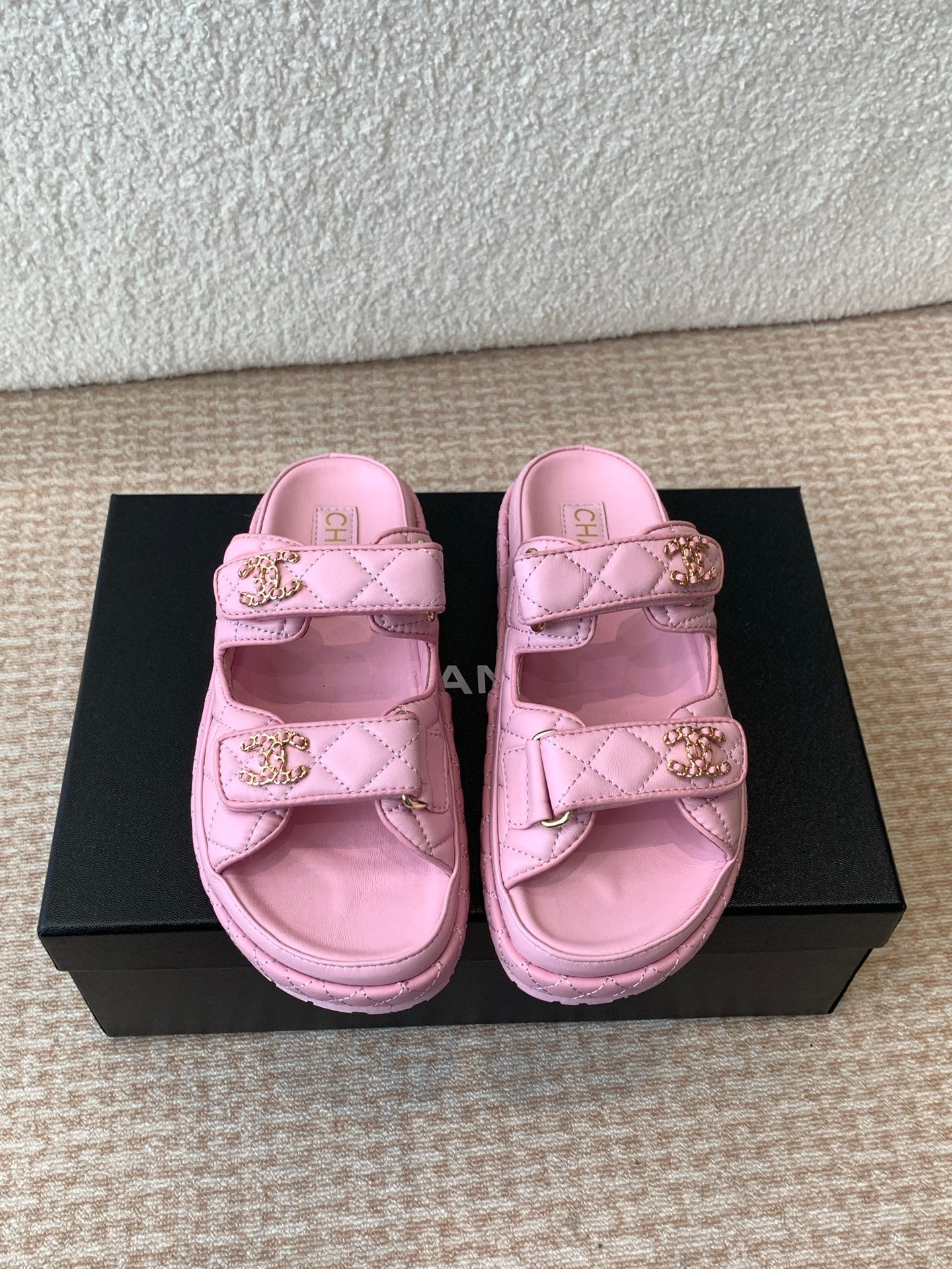 DAD SANDAL IN PALE PINK CALFSKIN MULE