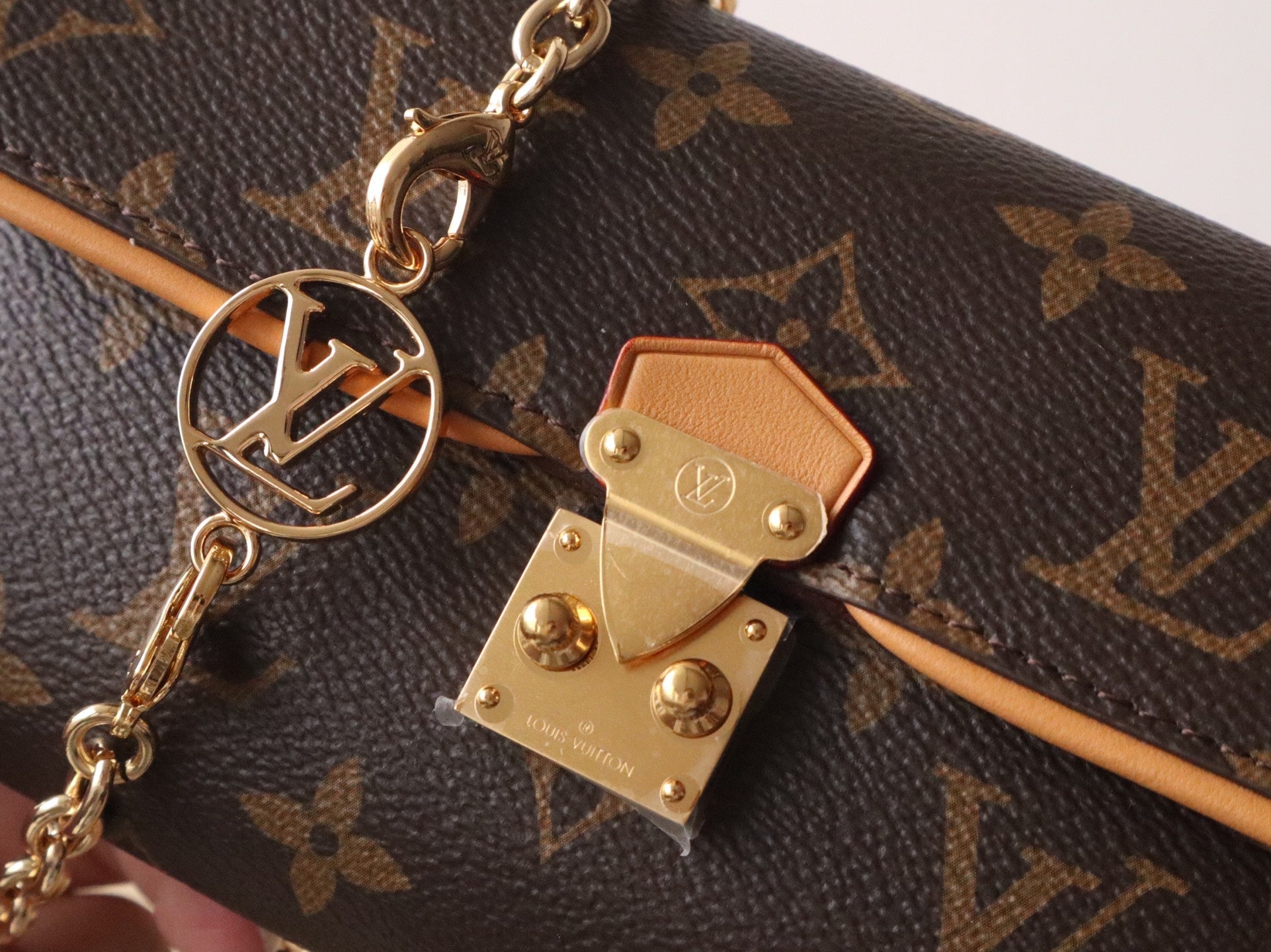 POCHETTE CAMILLE BAG 20 IN BROWN MONOGRAM COATED CANVAS