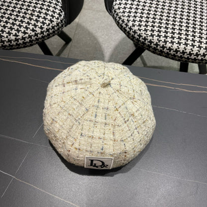 BERET HAT IN COSMIC LATTE BEIGE TWEED 434678