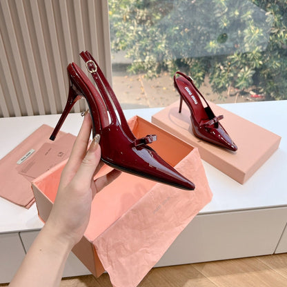 Slingback Ruby Imported Patent Leather