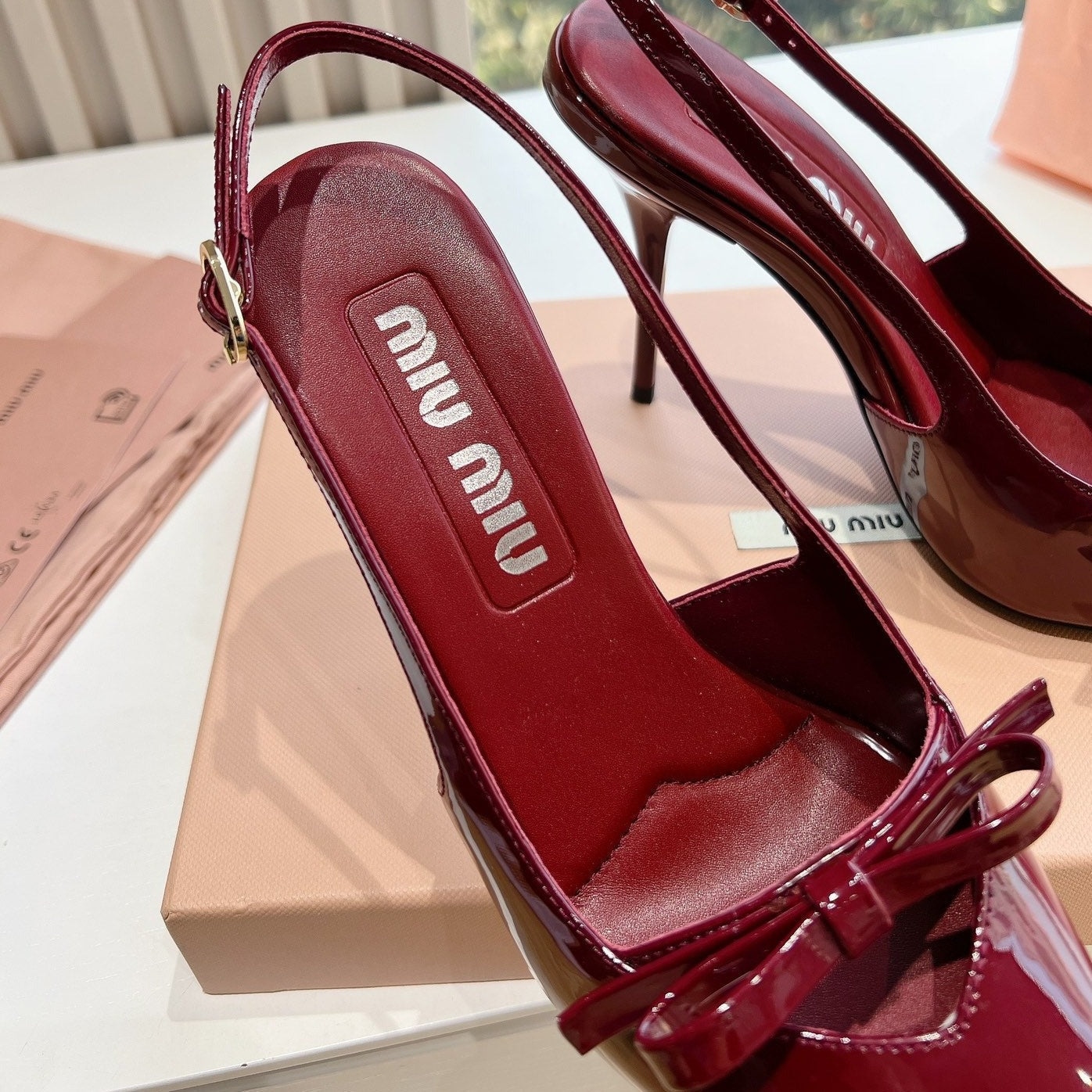 Slingback Ruby Imported Patent Leather