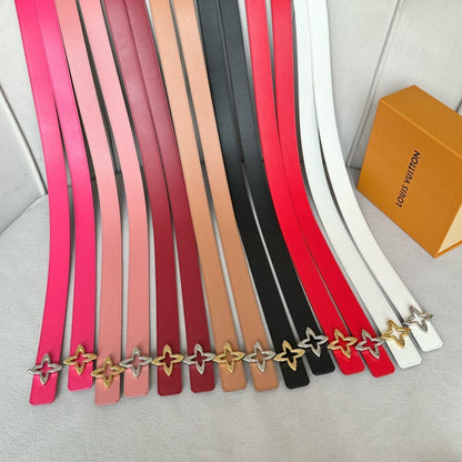 LV Flowergram 30mm Reversible Belt Gold Buckle Burgundy Brown Leather