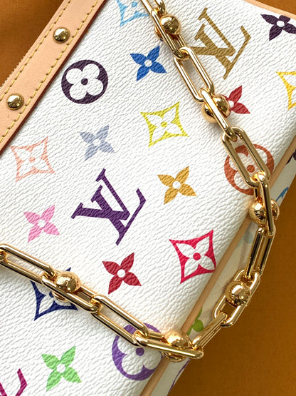 POCHETTE ACCESSOIRES BAG 22 IN MULTICOLOR MONOGRAM CANVAS AND COWHIDE