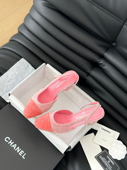 CLASSIC HIGH SLINGBACK LIGHT PINK SUEDE