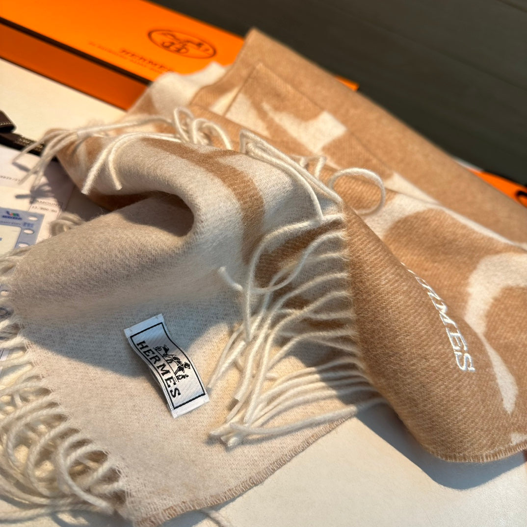 CASAQUE PORTE-CLEFS MUFFLER 180 CM TAN BROWN CASHMERE