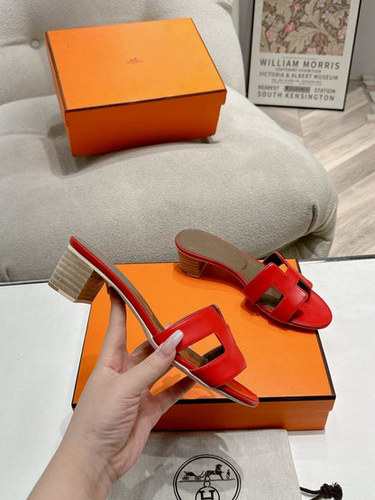 0ASIS SANDAL CRIMSON CALFSKIN CLASSIC
