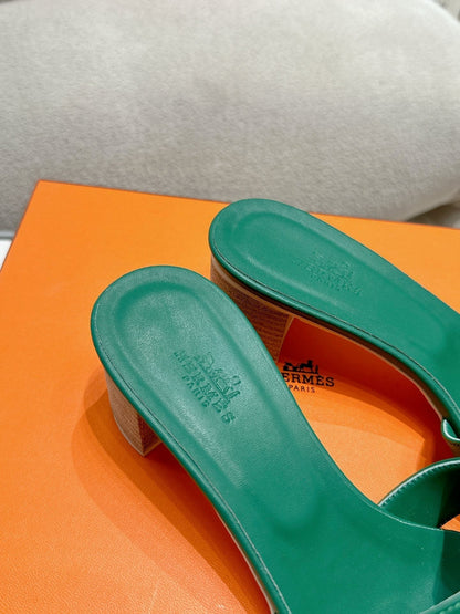 0ASIS SANDAL DARK GREEN CALFSKIN CLASSIC