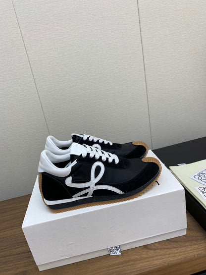 LW FLOW RUNNER SNEAKER BLACK-BROWN SUEDE