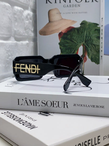 EMBOSSED LOGO DIAGONAL RECTANGULAR SUNGLASSES 563312 IN ACETATE