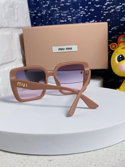 RUNWAY SQUARE SUNGLASSES 563198 IN TAN ROSE ACETATE