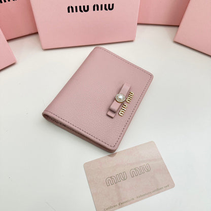 SMALL WALLET 11 IN LIGHT PINK CALFSKIN