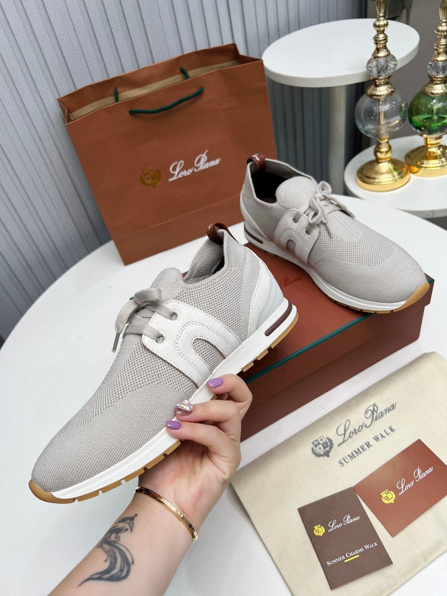LP 360 FLEXY WALK SNEAKER LIGHT GRAY FABRICS