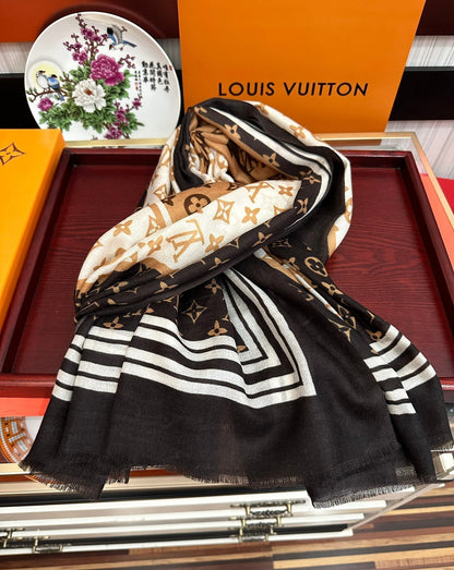 SCARF 200 CM IN BROWN CASHMERE 400031