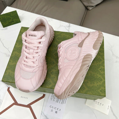 GG RIPPLE TRAINER LIGHT PASTEL PINK LAMBSKIN