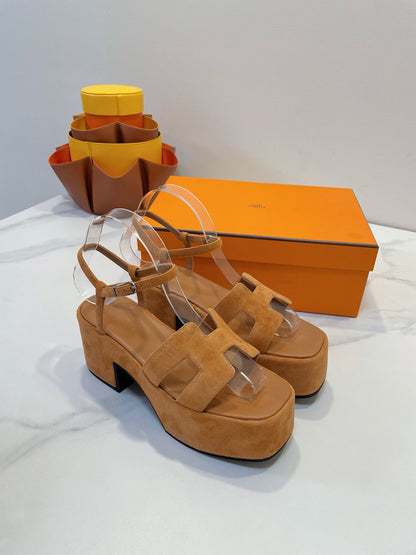 JAM 30 SANDAL IN CINNAMON BROWN SUEDE