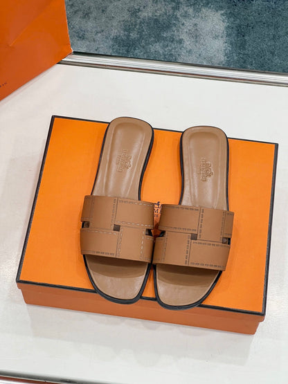 IDIOMA SANDAL IN BRONZE BROWN CALFSKIN