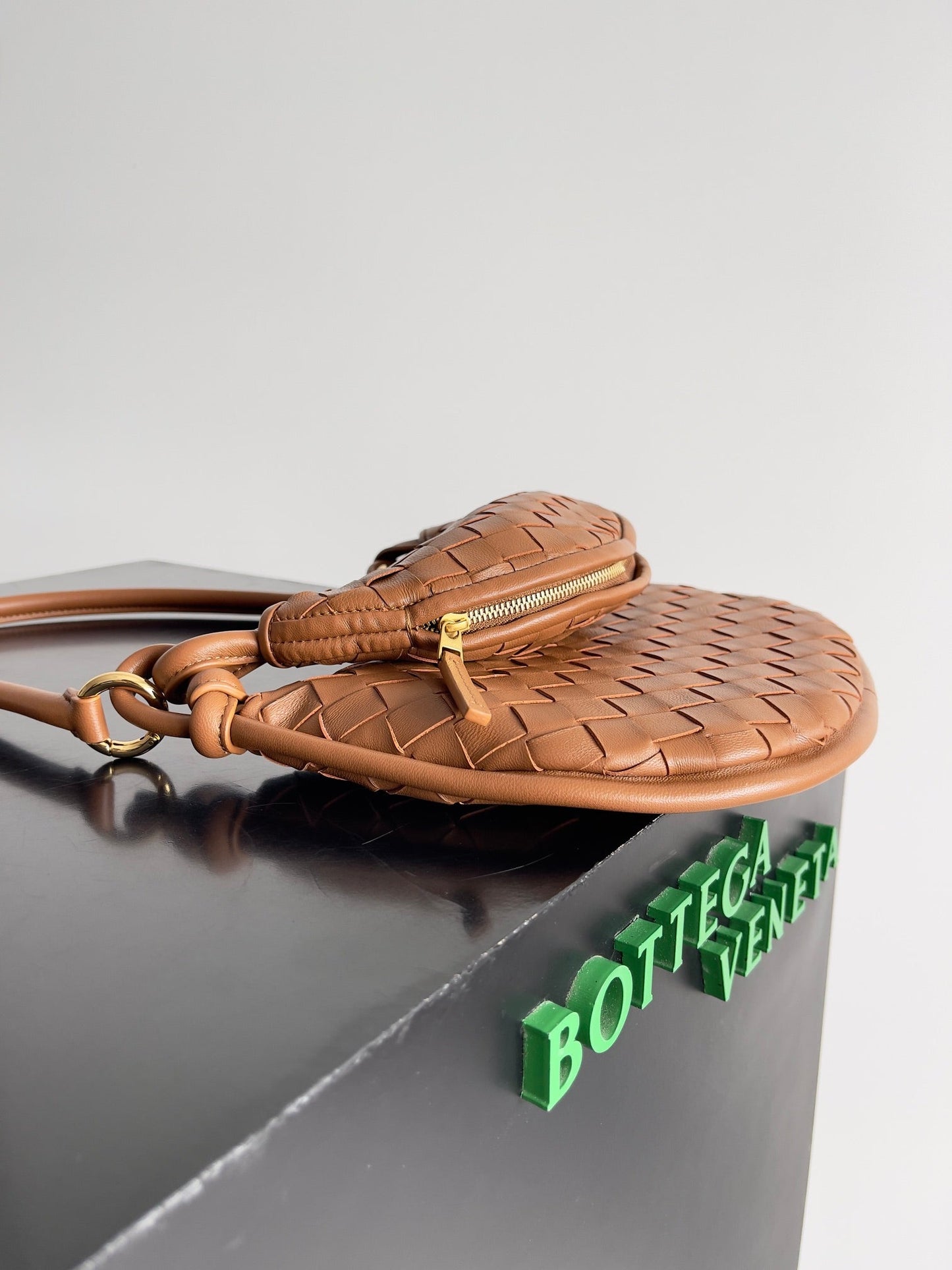 SMALL GEMELLI 24 IN BRONZE BROWN LAMBSKIN