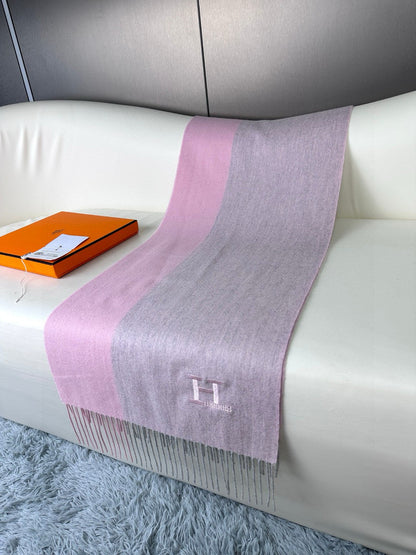 SCARF 190 CM IN BLUSH PINK CASHMERE 364766