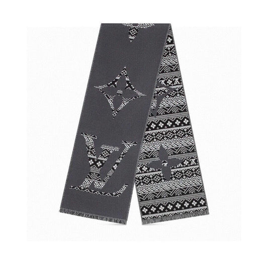 SCARF 200 CM IN MOUSE GRAY WOOL 390039
