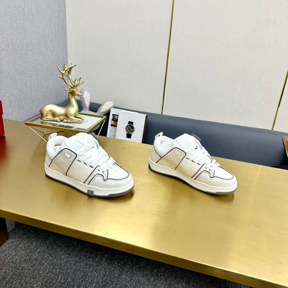 One Stud Sneaker Garavani Calfskin White Grey