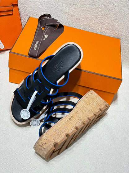 ISABELLA SANDAL BLACK CALFSKIN
