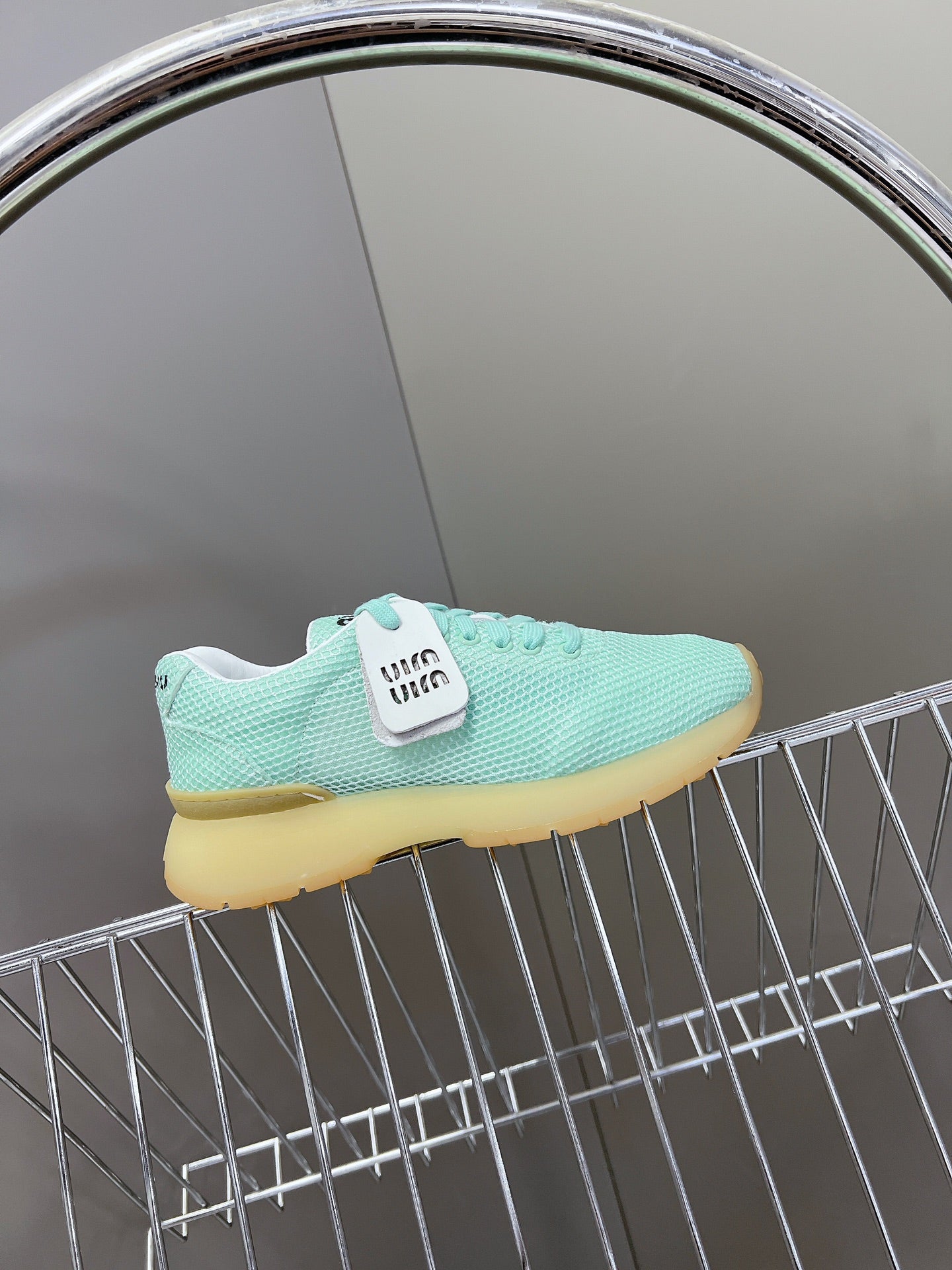 BASIC SNEAKERS IN TURQUOISE MESH