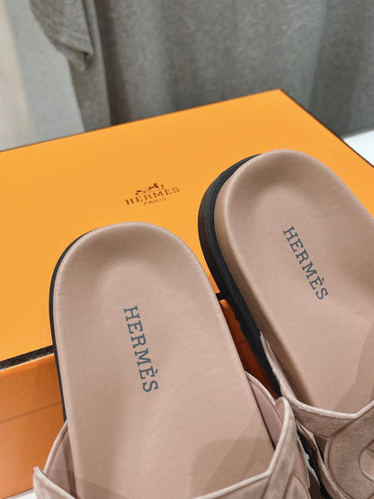 EXTRA SANDAL PASTEL PINK NUDE CALFSKIN