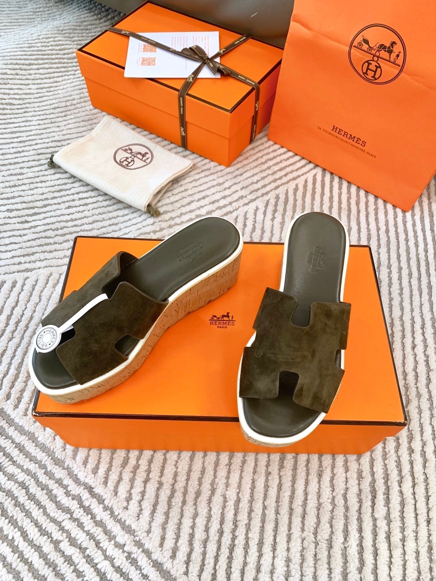 EZE 65 SANDAL ARMY SUEDE