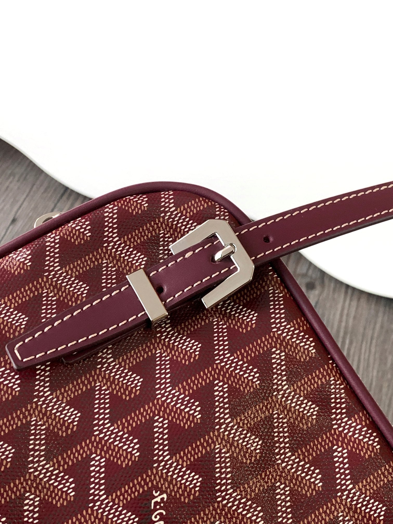 GOYA SECOND-HAND TOAST BAG 21CM BURGUNDY CANVAS