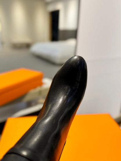 STORY BOOT 85MM IN BLACK CALFSKIN